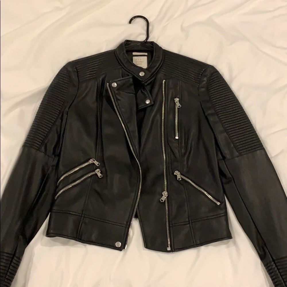 Zara Biker jacket - faux leather moto jacket